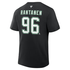 Mikko Rantanen Dallas Stars - Fanatics Authentic Stack Name & Number T-Shirt Black