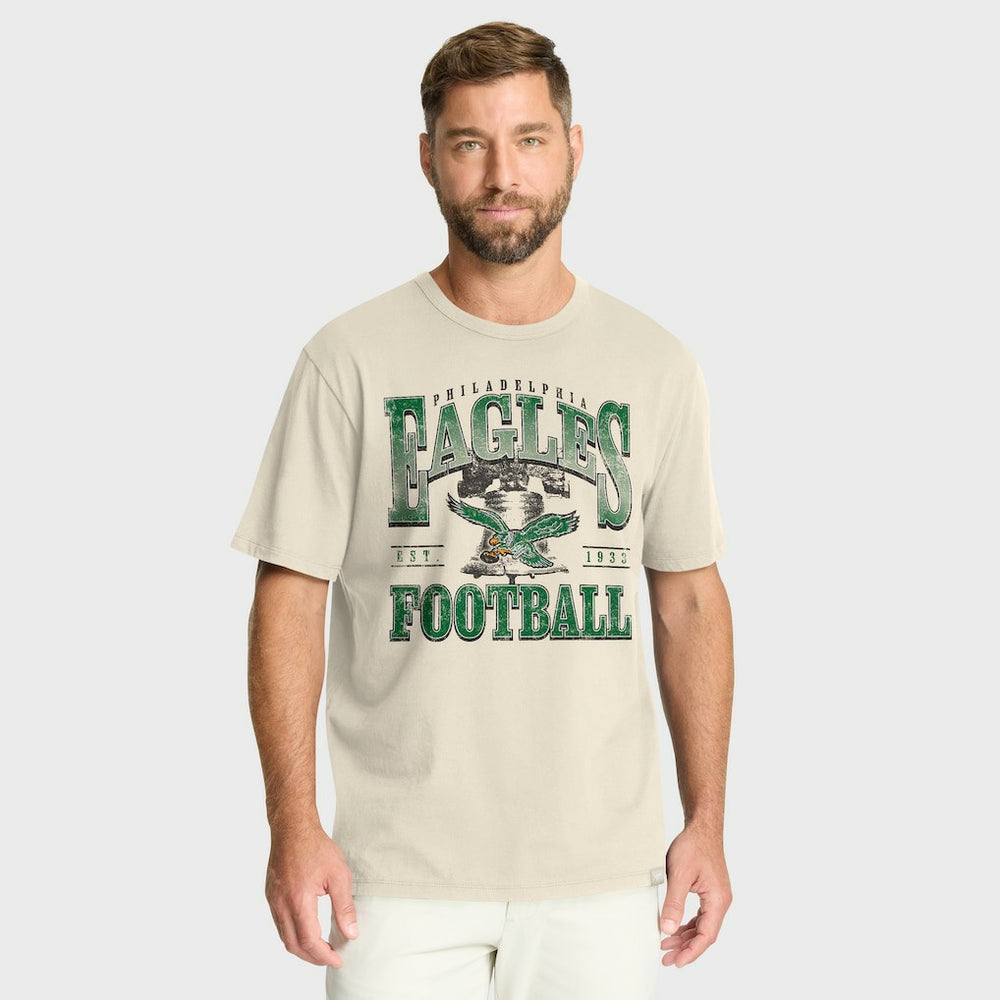 Philadelphia Eagles Team Archives T-Shirt Cream - Fanatics
