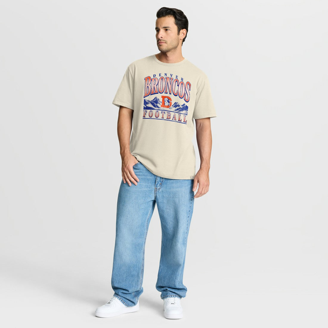 Denver Broncos Team Archives T-Shirt Cream - Fanatics