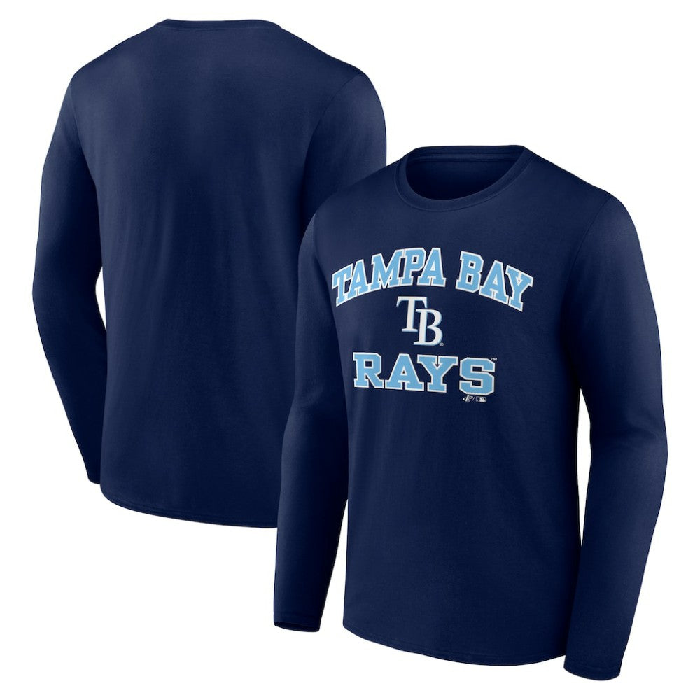Tampa Bay Rays Logo Athletic Heart & Soul Long Sleeve T-Shirt Clearance