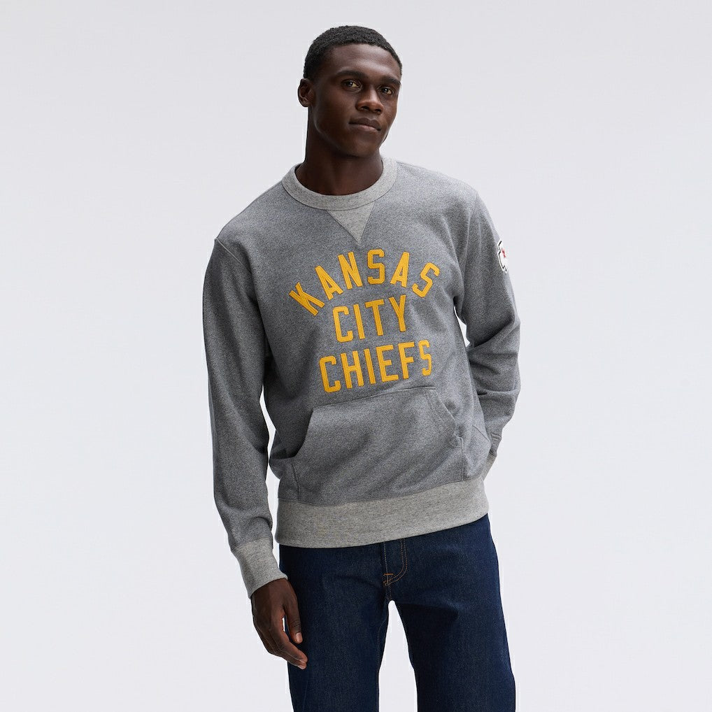 Kansas City Chiefs IconicFleece Pocket Sweatshirt Athletic Heather Gray - Fanatics