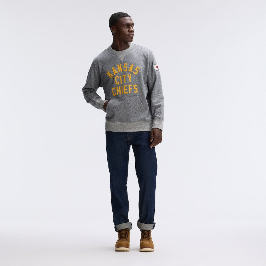 Kansas City Chiefs IconicFleece Pocket Sweatshirt Athletic Heather Gray - Fanatics