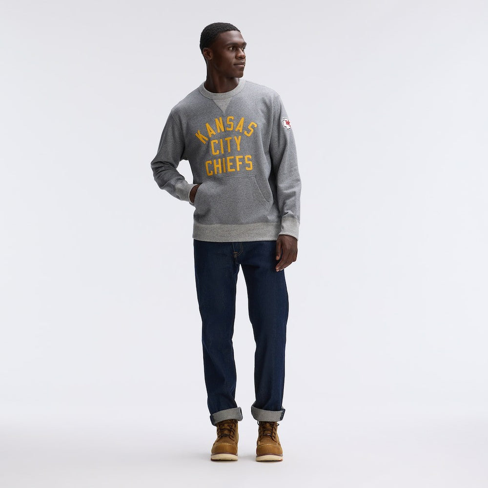 Kansas City Chiefs IconicFleece Pocket Sweatshirt Athletic Heather Gray - Fanatics