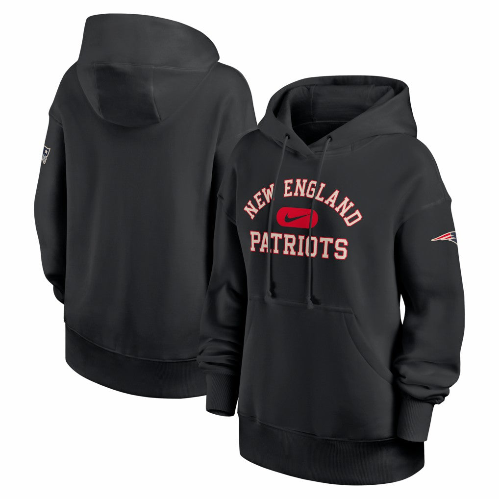 New England Patriots Women's Oversized Legacy Phoenix Hoodie Black - Nike
