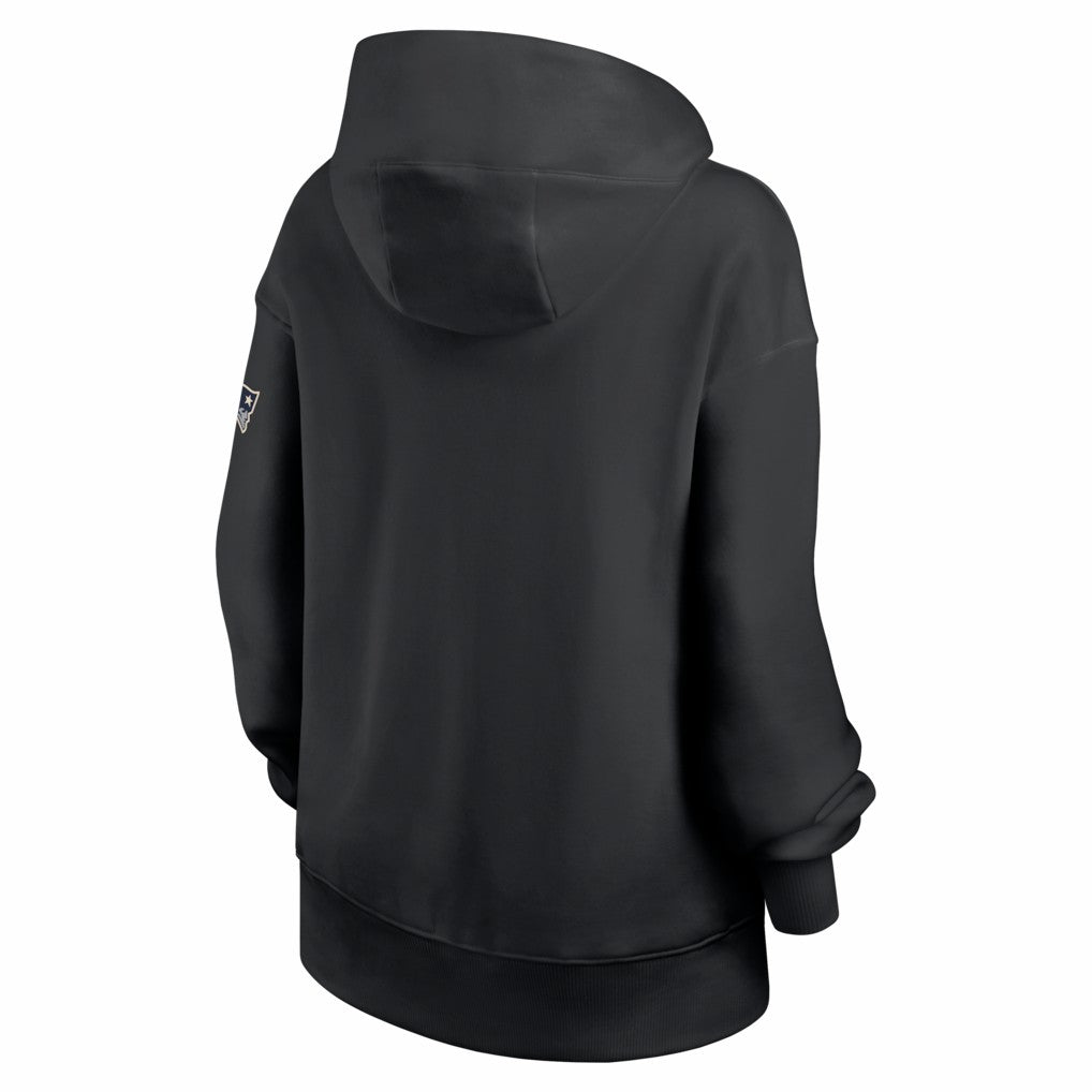 New England Patriots Women's Oversized Legacy Phoenix Hoodie Black - Nike