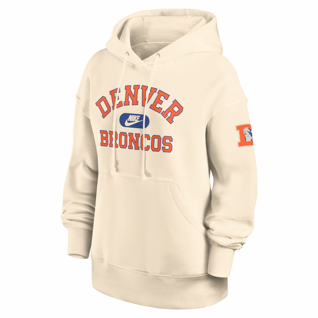 Denver Broncos Women's Oversized Legacy Phoenix Hoodie Natural - Nike