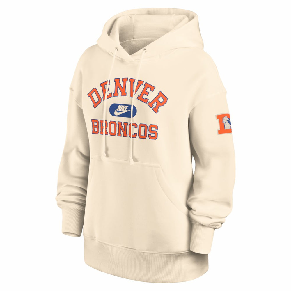 Denver Broncos Women's Oversized Legacy Phoenix Hoodie Natural - Nike