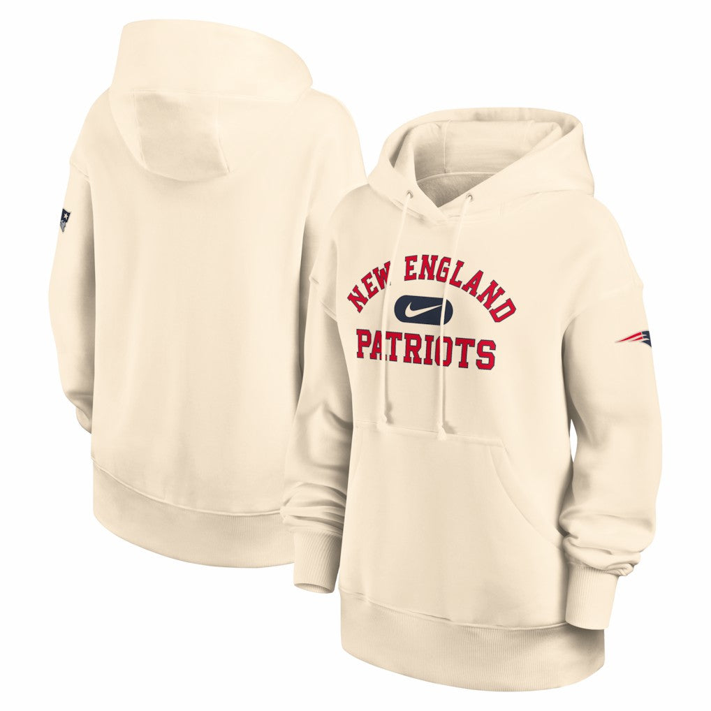 New England Patriots Women's Oversized Legacy Phoenix Hoodie Natural - Nike