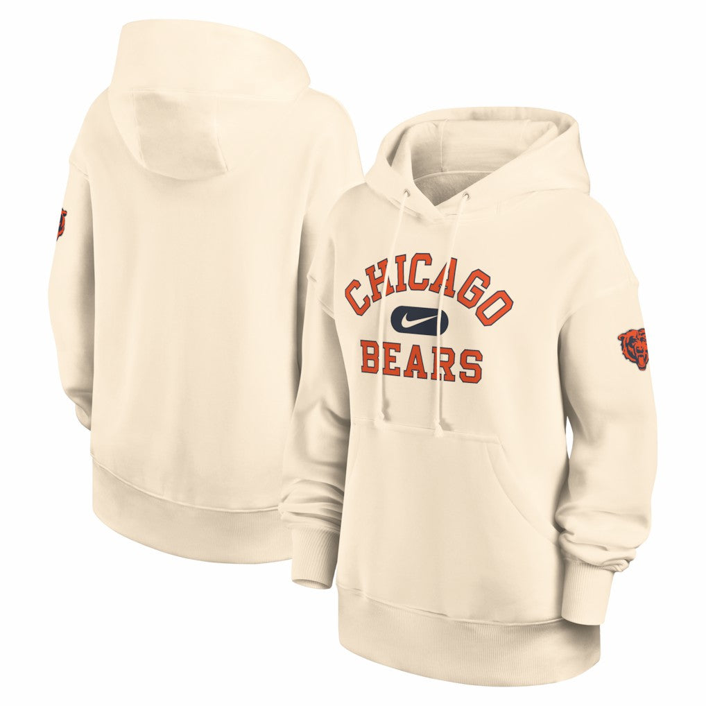 Chicago Bears Women's Oversized Legacy Phoenix Hoodie Natural - Nike