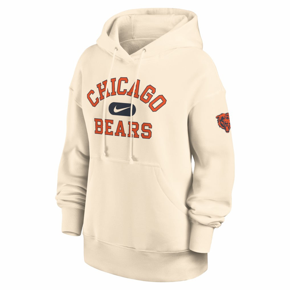 Chicago Bears Women's Oversized Legacy Phoenix Hoodie Natural - Nike