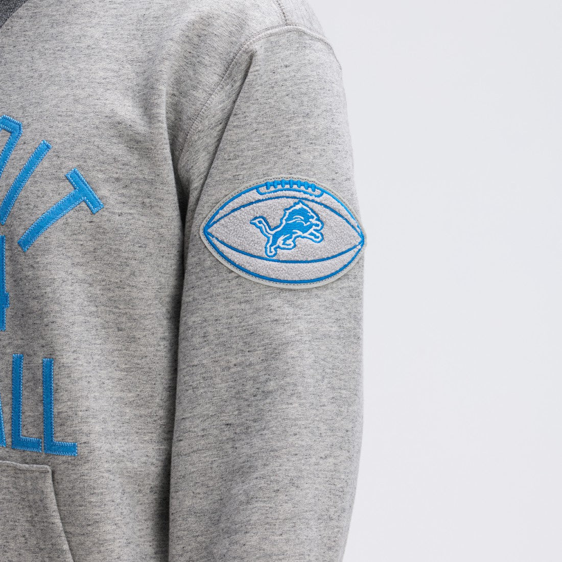 Detroit Lions IconicFleece Pocket Sweatshirt Heather Gray - Fanatics
