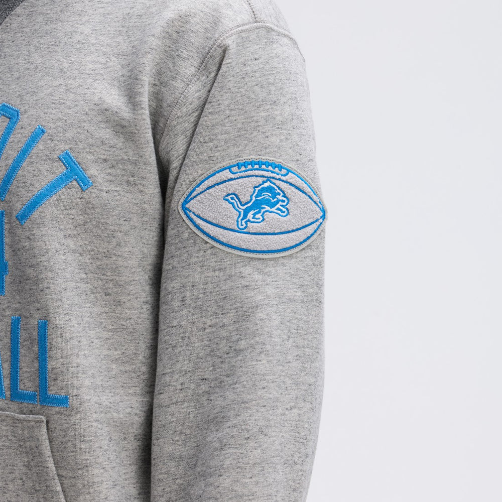 Detroit Lions IconicFleece Pocket Sweatshirt Heather Gray - Fanatics
