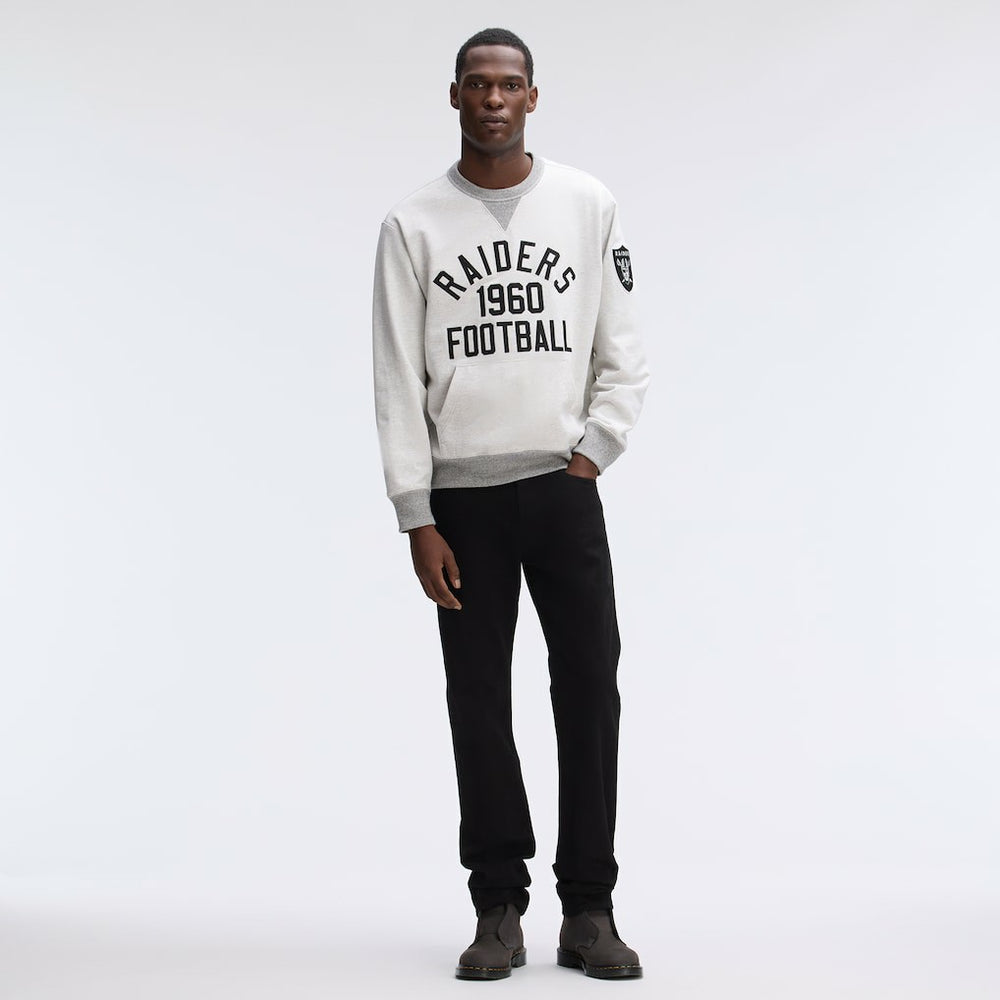 Las Vegas Raiders IconicFleece Pocket Sweatshirt Heather Gray - Fanatics