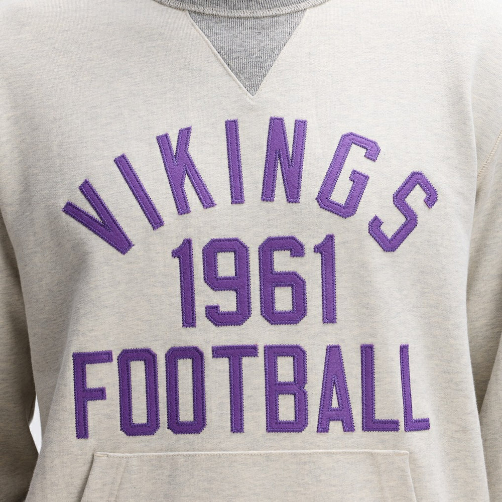 Minnesota Vikings IconicFleece Pocket Sweatshirt Oatmeal - Fanatics