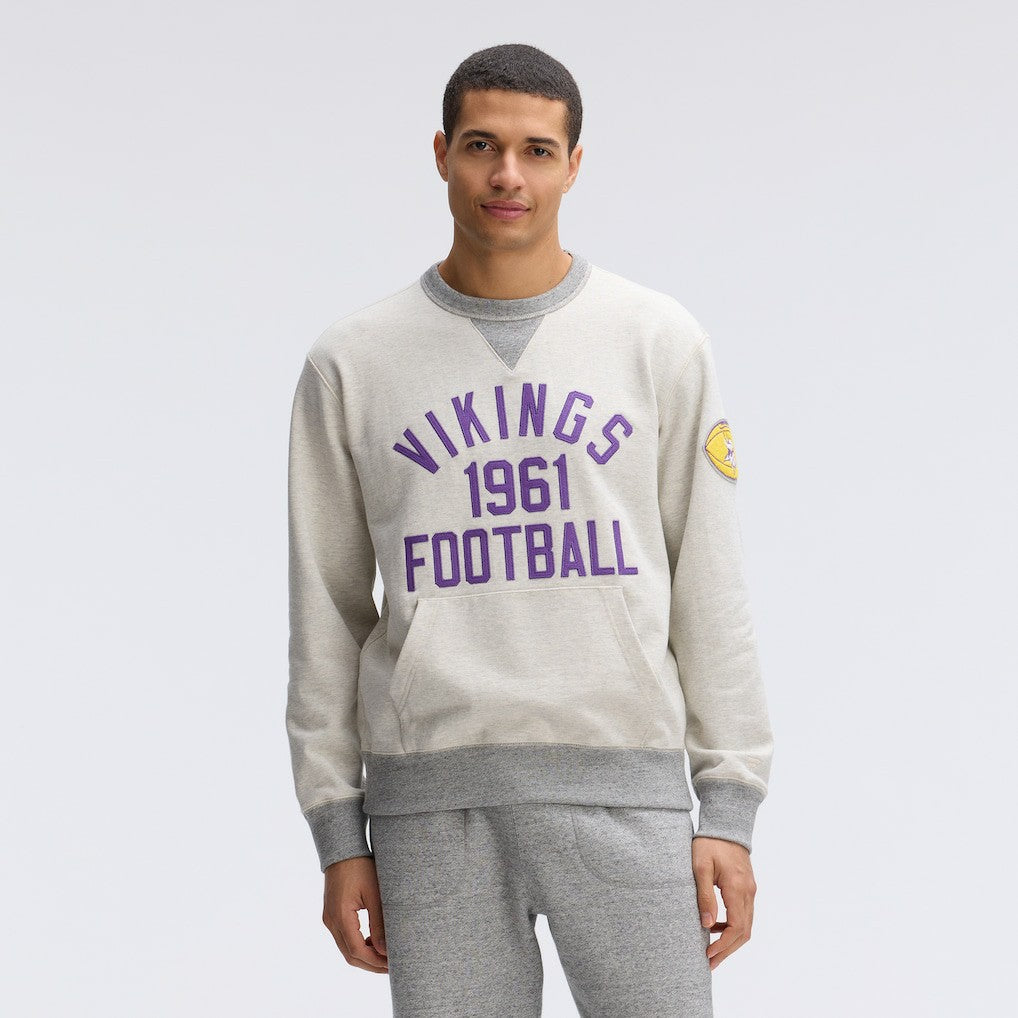 Minnesota Vikings IconicFleece Pocket Sweatshirt Oatmeal - Fanatics