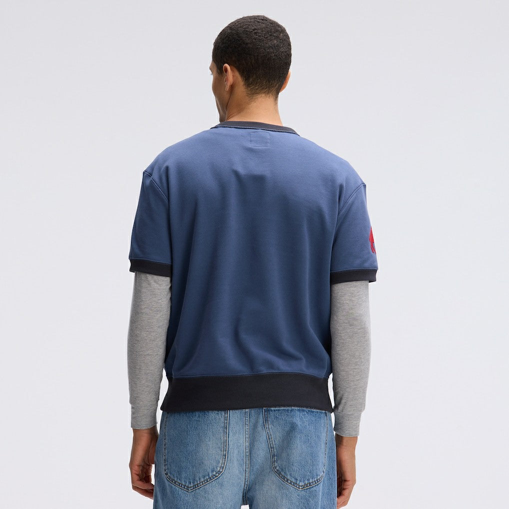 Buffalo Bills IconicFleece Short Sleeve Sweatshirt Royal - Fanatics