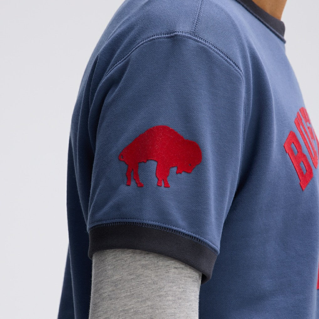 Buffalo Bills IconicFleece Short Sleeve Sweatshirt Royal - Fanatics