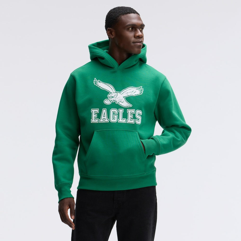 Philadelphia Eagles IconicFleece Flocked Hoodie Kelly Green - Fanatics