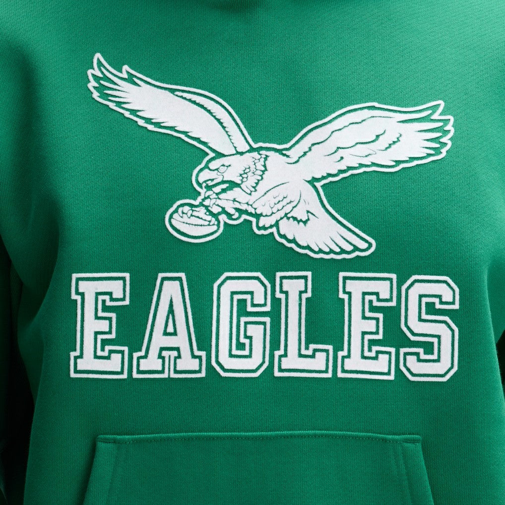 Philadelphia Eagles IconicFleece Flocked Hoodie Kelly Green - Fanatics