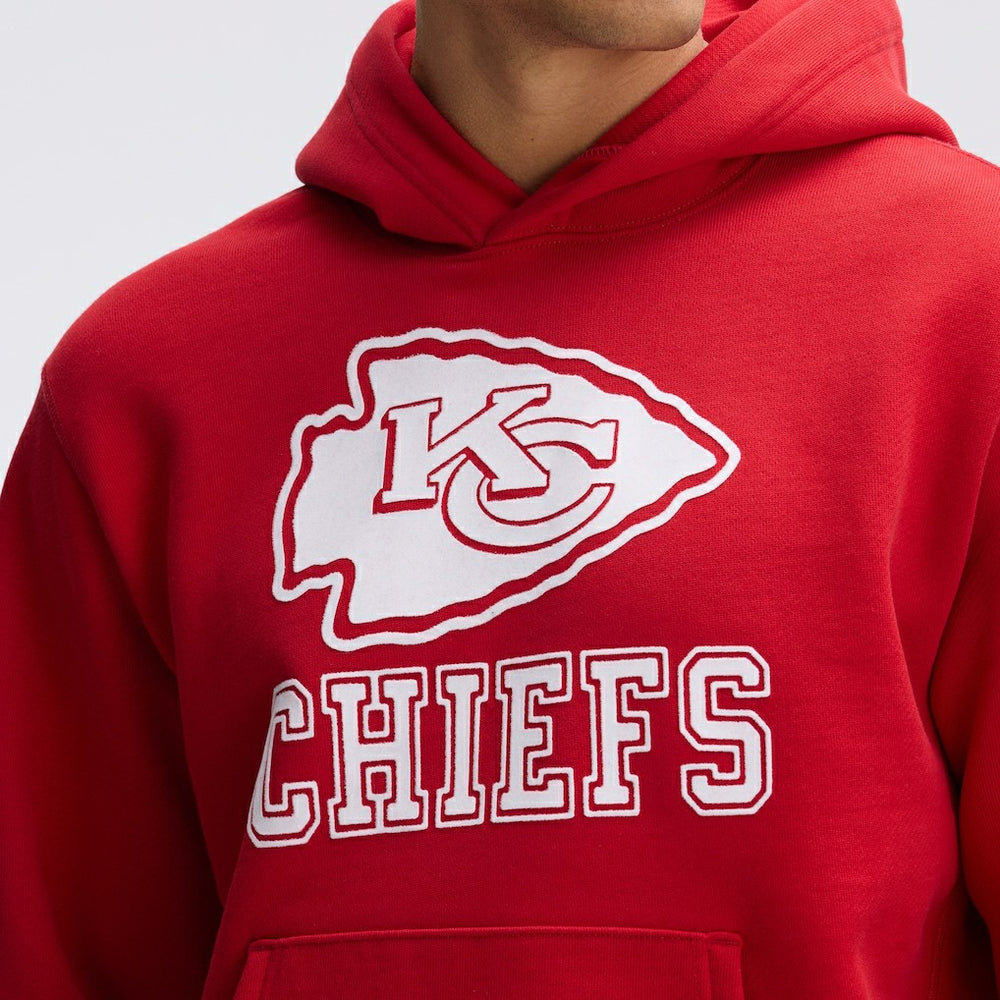 Kansas City Chiefs IconicFleece Flocked Hoodie Red - Fanatics