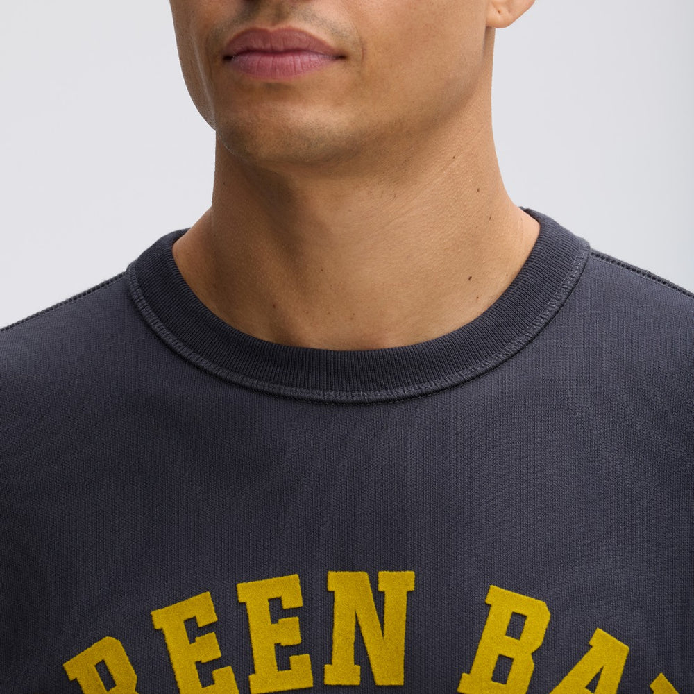 Green Bay Packers IconicFleece Short Sleeve Sweatshirt Black - Fanatics