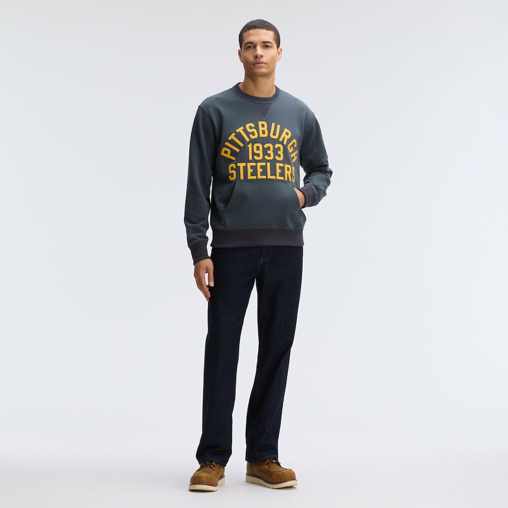 Pittsburgh Steelers IconicFleece Pocket Sweatshirt Charcoal - Fanatics