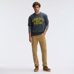 Minnesota Vikings IconicFleece Short Sleeve Sweatshirt Charcoal - Fanatics