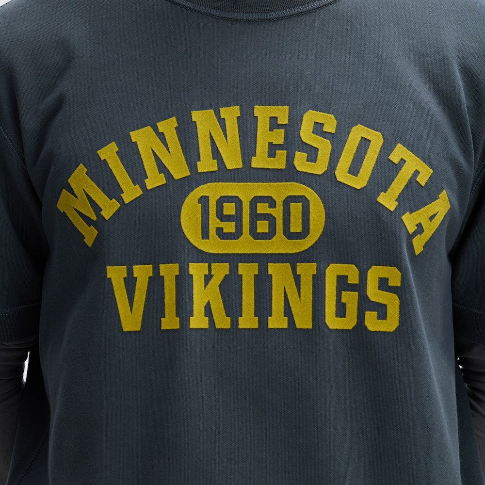 Minnesota Vikings IconicFleece Short Sleeve Sweatshirt Charcoal - Fanatics
