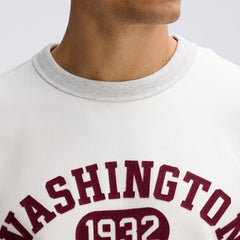 Washington Commanders IconicFleece Short Sleeve Sweatshirt Oatmeal - Fanatics