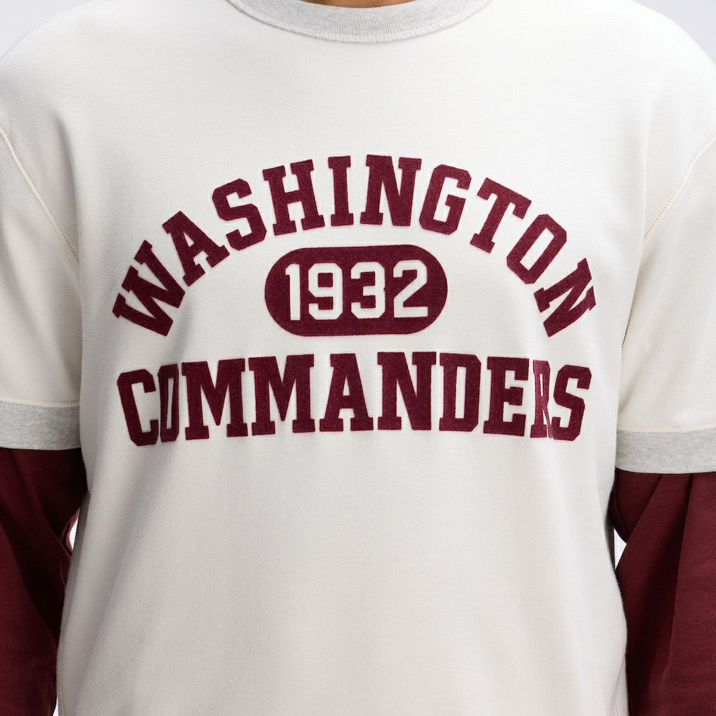 Washington Commanders IconicFleece Short Sleeve Sweatshirt Oatmeal - Fanatics