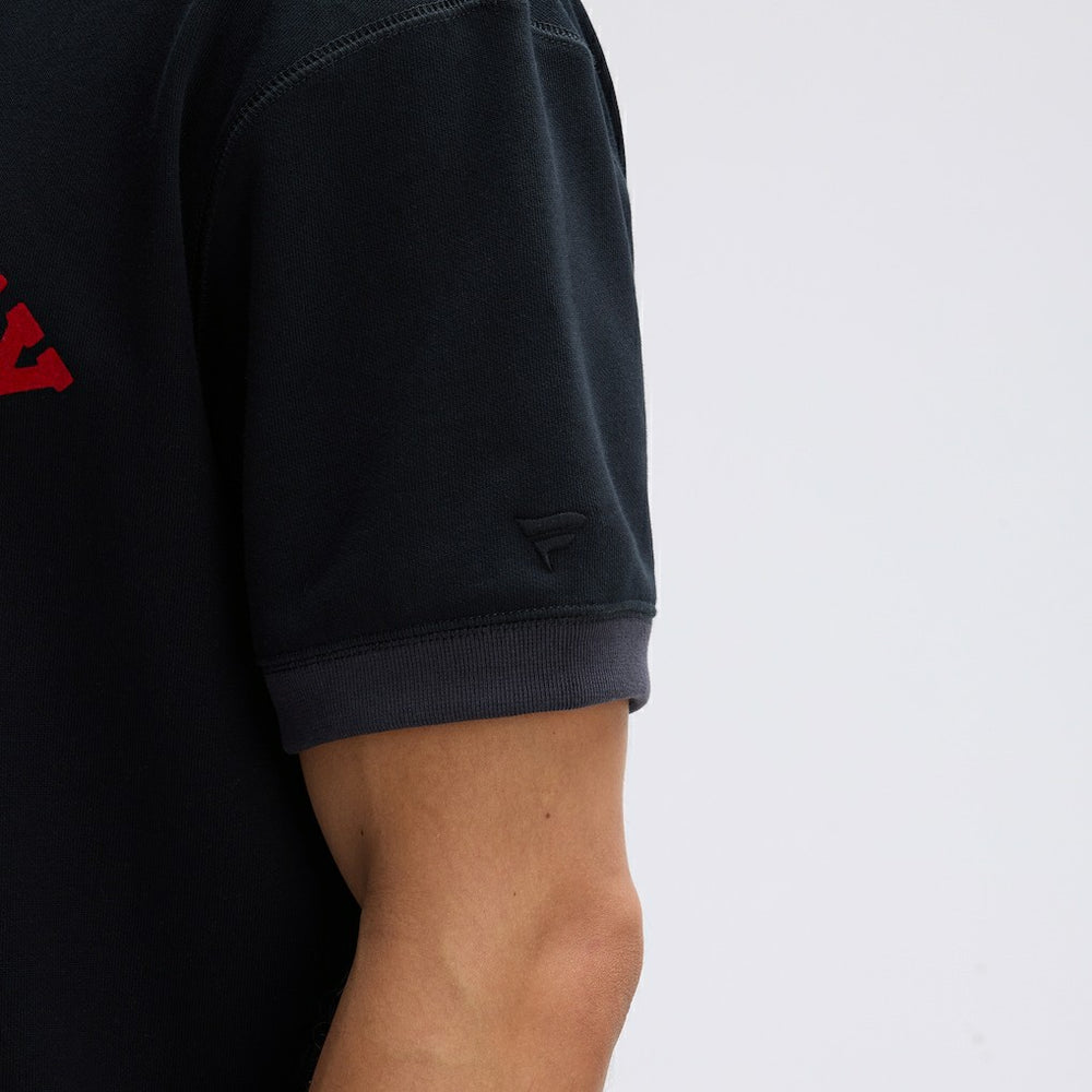 Kansas City Chiefs IconicFleece Short Sleeve Sweatshirt Black - Fanatics