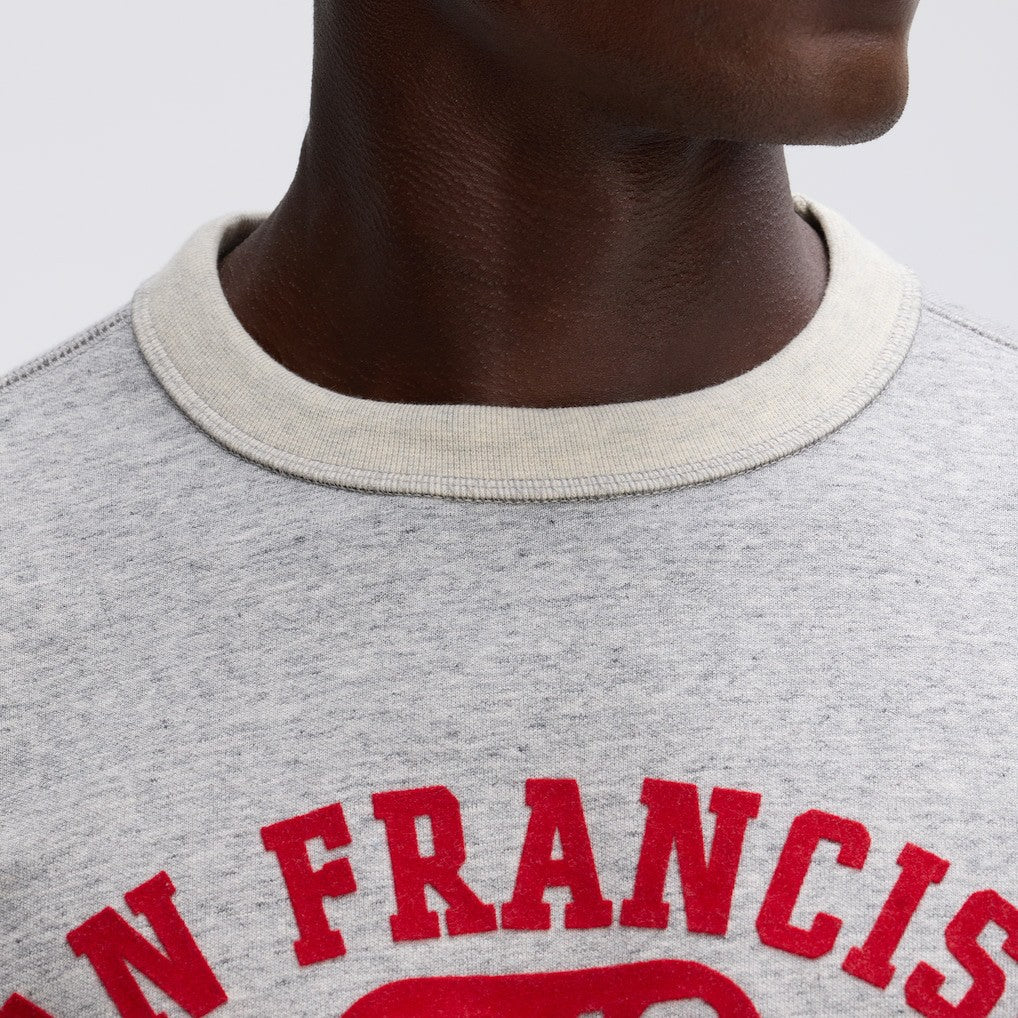 San Francisco 49ers IconicFleece Short Sleeve Sweatshirt Heather Gray - Fanatics