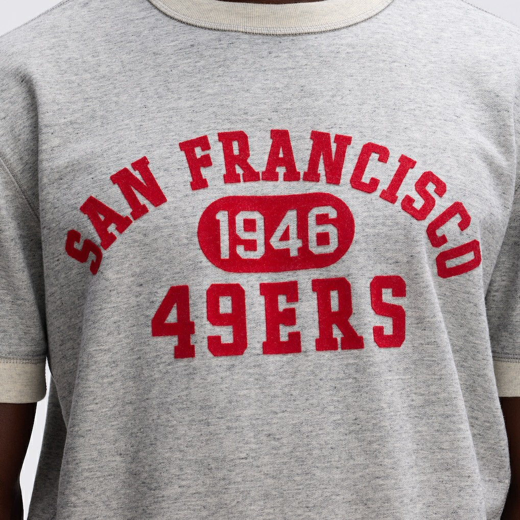 San Francisco 49ers IconicFleece Short Sleeve Sweatshirt Heather Gray - Fanatics