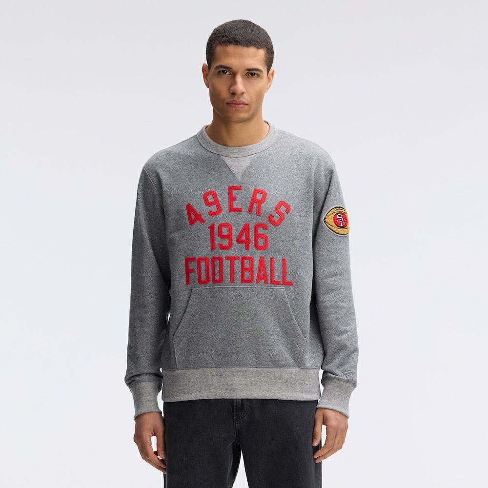 San Francisco 49ers IconicFleece Pocket Sweatshirt Athletic Heather Gray - Fanatics