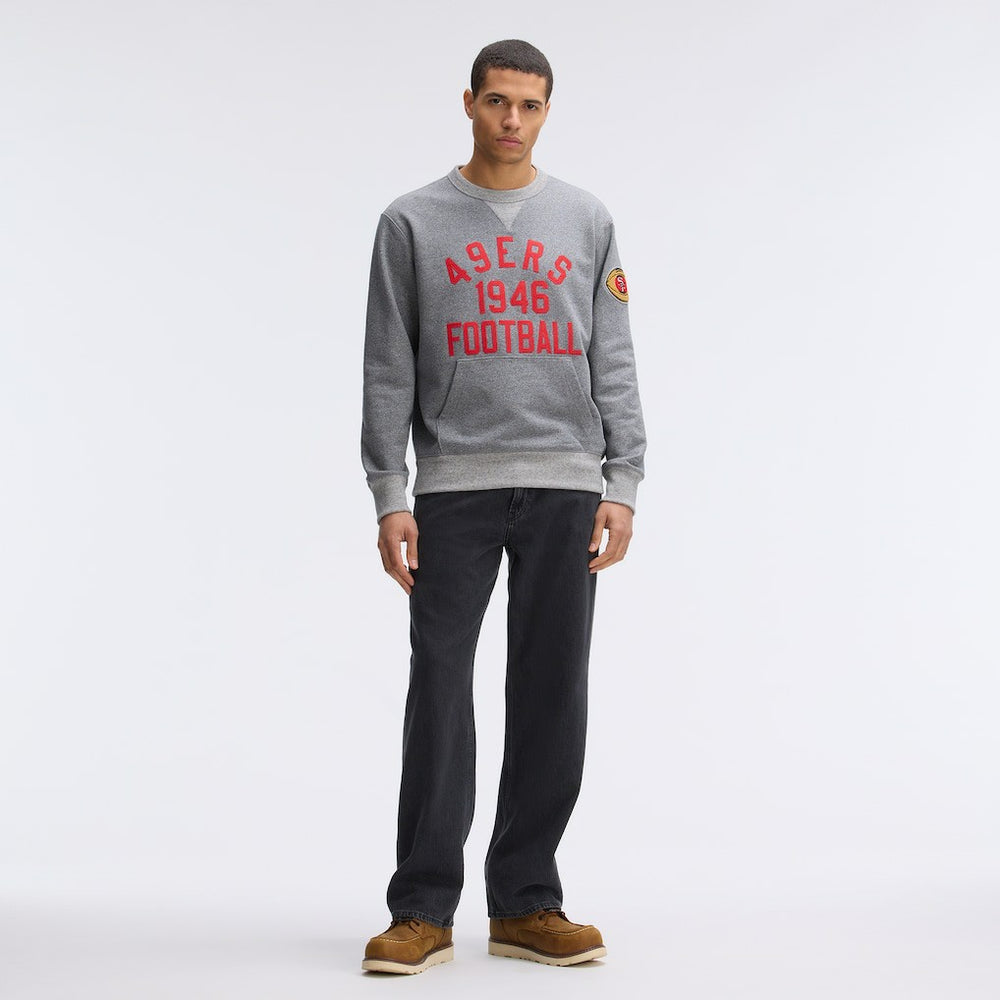 San Francisco 49ers IconicFleece Pocket Sweatshirt Athletic Heather Gray - Fanatics