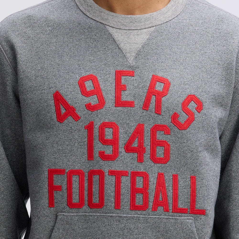 San Francisco 49ers IconicFleece Pocket Sweatshirt Athletic Heather Gray - Fanatics