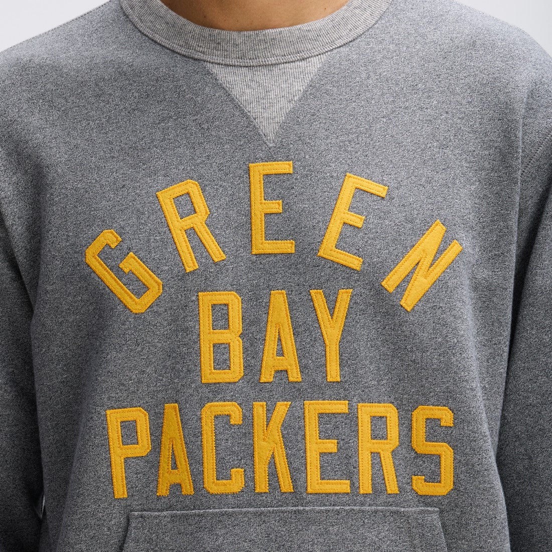 Green Bay Packers IconicFleece Pocket Sweatshirt Athletic Heather Gray - Fanatics
