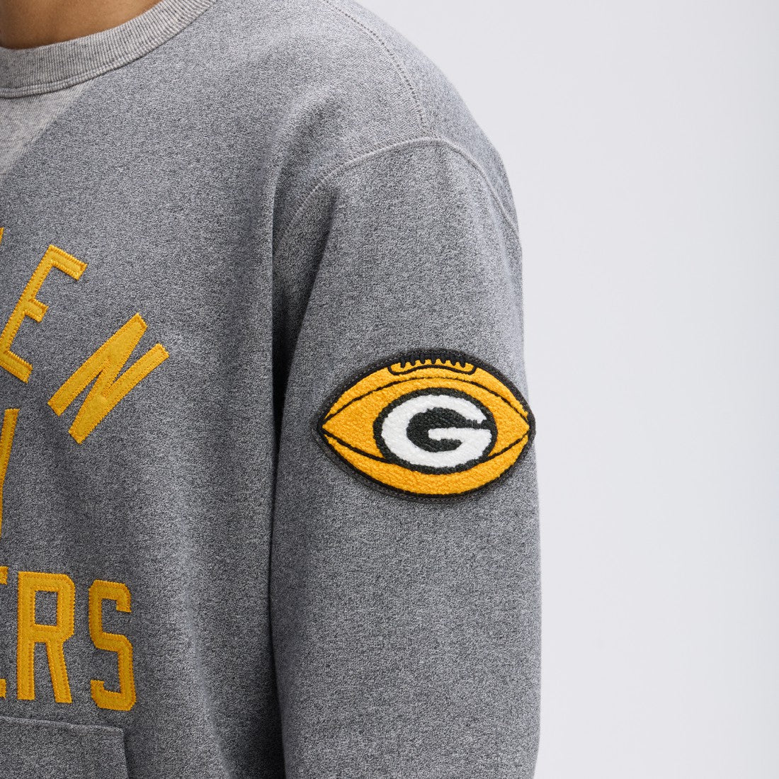Green Bay Packers IconicFleece Pocket Sweatshirt Athletic Heather Gray - Fanatics