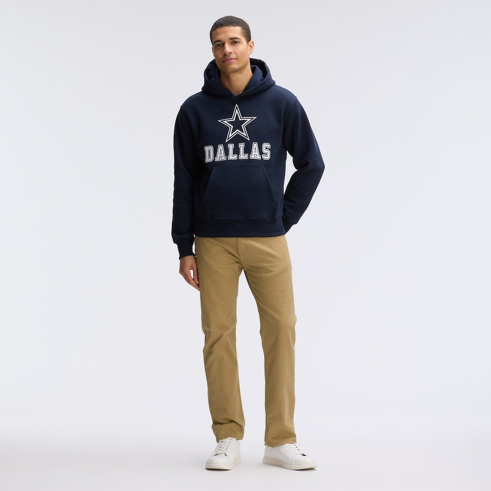 Dallas Cowboys IconicFleece Flocked Hoodie Navy - Fanatics