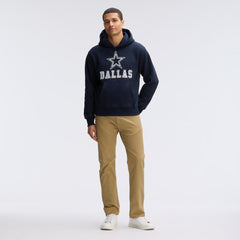 Dallas Cowboys IconicFleece Flocked Hoodie Navy - Fanatics