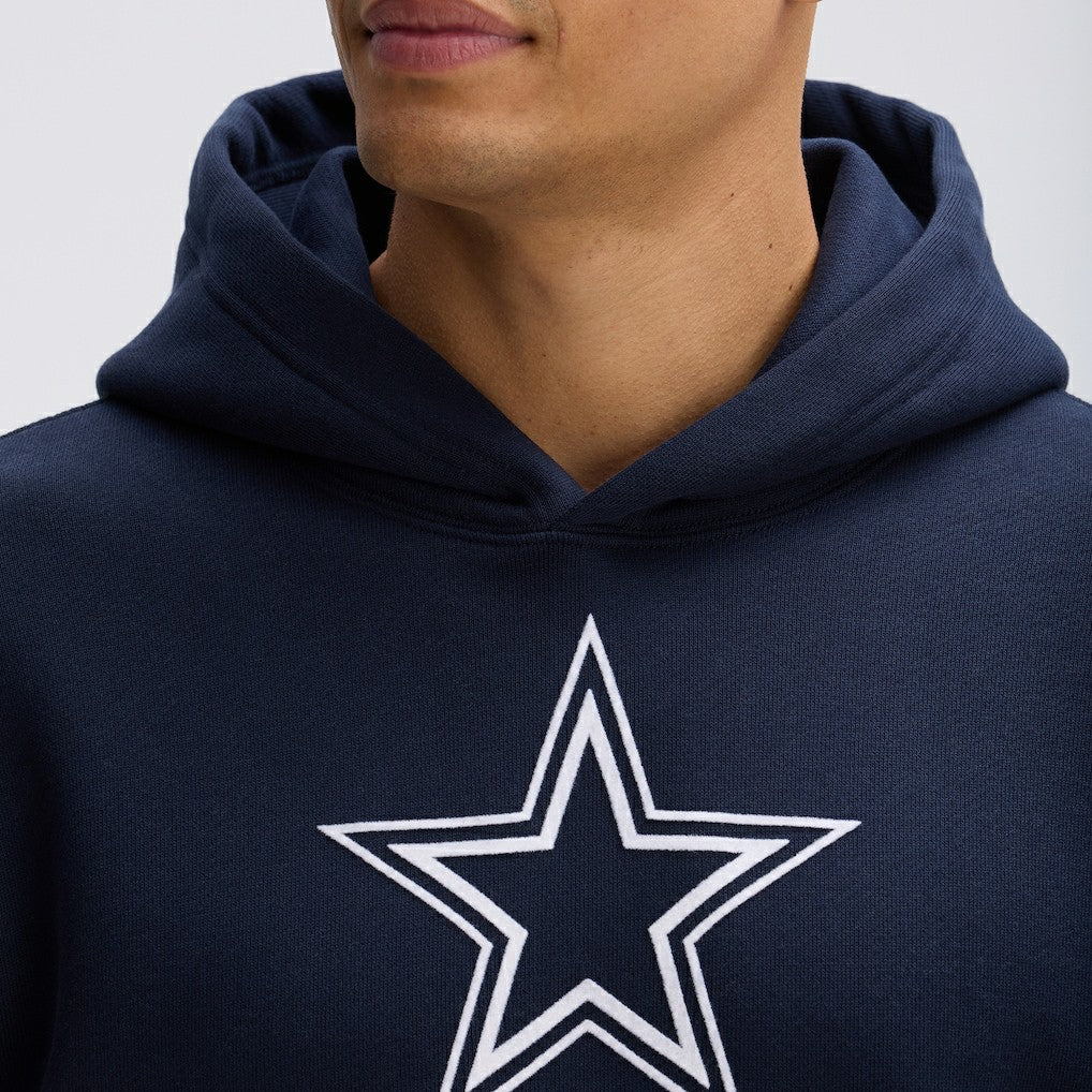 Dallas Cowboys IconicFleece Flocked Hoodie Navy - Fanatics