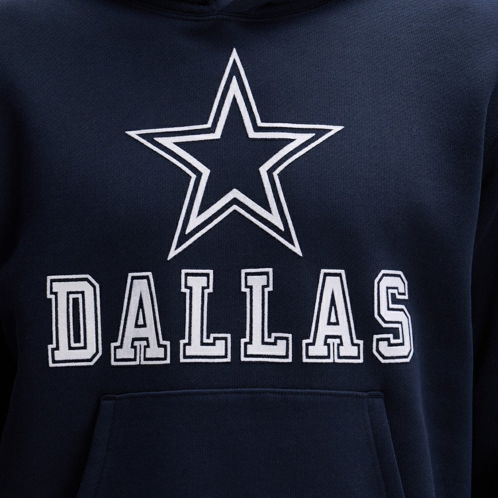Dallas Cowboys IconicFleece Flocked Hoodie Navy - Fanatics