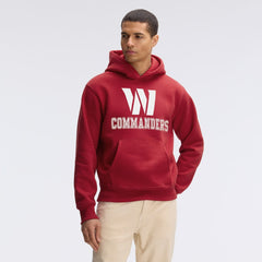 Washington Commanders IconicFleece Flocked Hoodie Burgundy - Fanatics