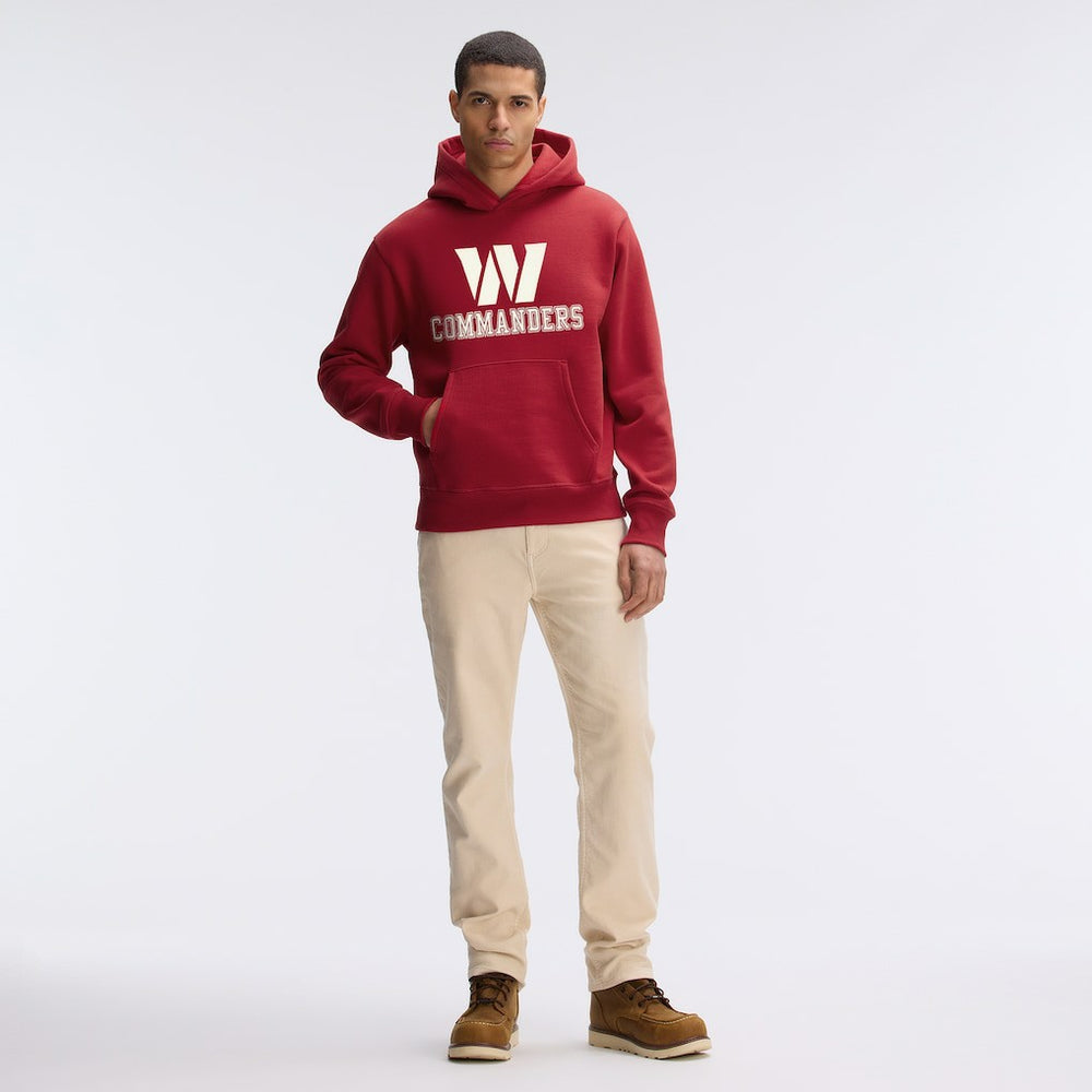 Washington Commanders IconicFleece Flocked Hoodie Burgundy - Fanatics