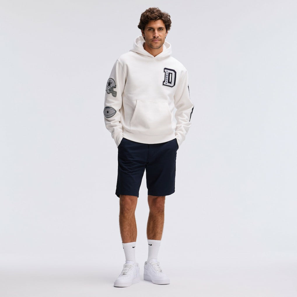 Dallas Cowboys IconicFleece Letterman Hoodie Oatmeal - Fanatics
