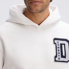 Dallas Cowboys IconicFleece Letterman Hoodie Oatmeal - Fanatics