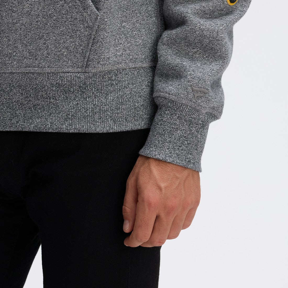 Green Bay Packers IconicFleece Letterman Hoodie Athletic Heather Gray - Fanatics