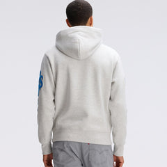 Detroit Lions IconicFleece Letterman Hoodie Heather Gray - Fanatics