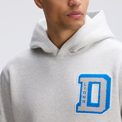 Detroit Lions IconicFleece Letterman Hoodie Heather Gray - Fanatics