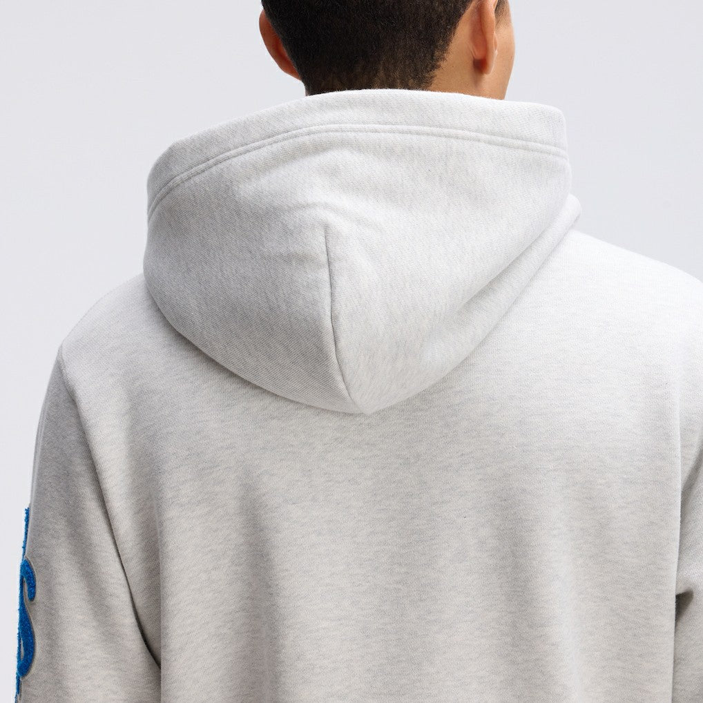Detroit Lions IconicFleece Letterman Hoodie Heather Gray - Fanatics